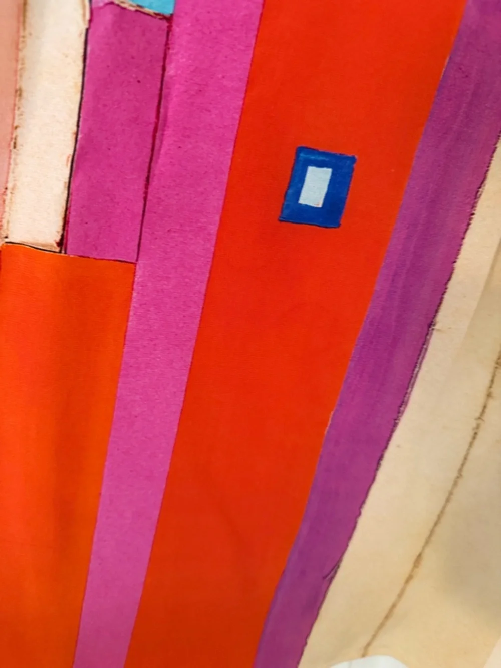 Akris Multicolor Geometric Silk Tank Top - Red, Pink, Yellow, Blue, Cream - Picture 5 of 11